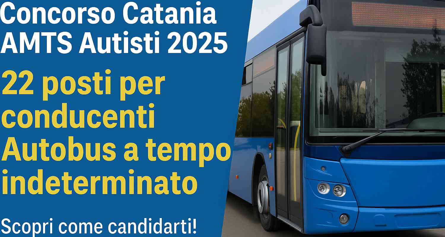 Concorso AMTS Catania 2025 per autisti autobus