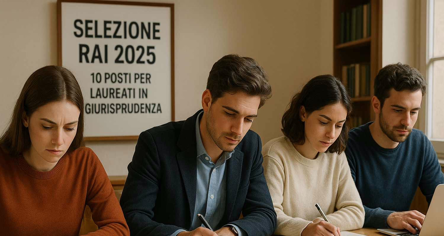 Candidati alla selezione RAI 2025 per laureati in Giurisprudenza