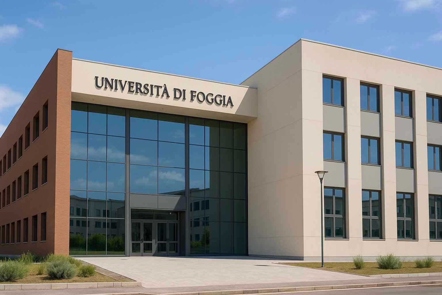 Università di Foggia – ingresso principale con facciata moderna