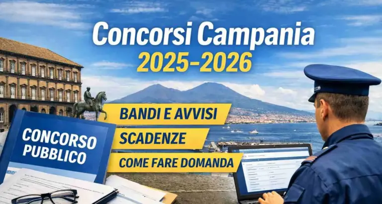 Concorsi pubblici in Campania 2025-2026, bandi e scadenze
