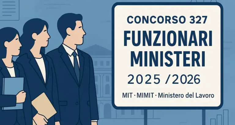 Concorso 327 funzionari nei Ministeri MIT MIMIT e Ministero del Lavoro 2025 2026