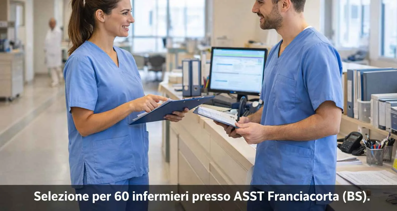 Infermieri in ospedale lombardo durante un cambio turno