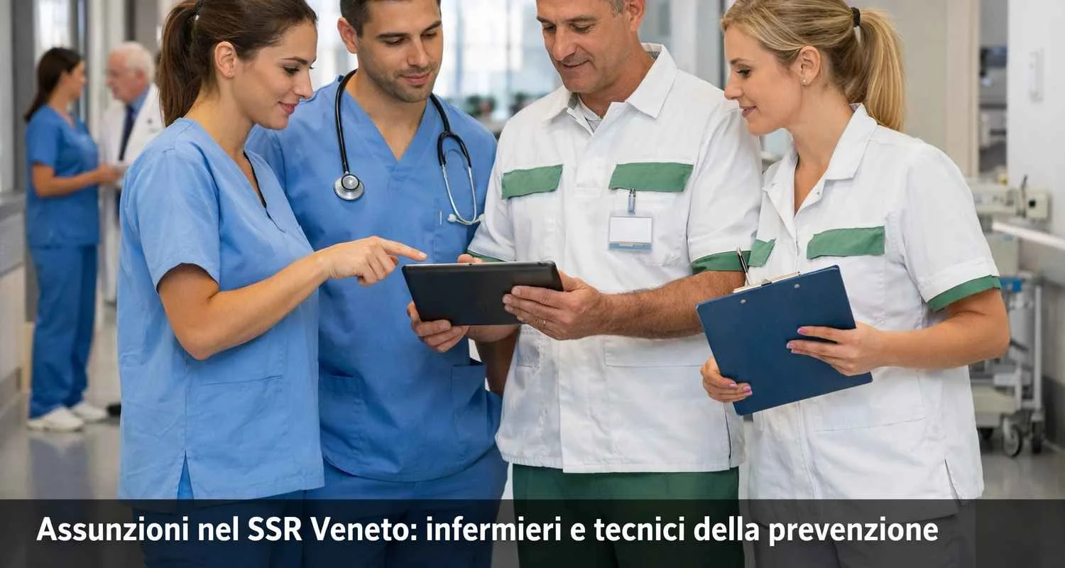 Corsia ospedaliera moderna con personale sanitario al lavoro
