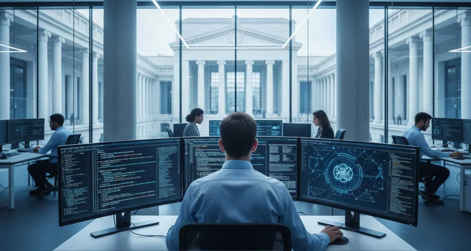 Professionista IT al lavoro per il concorso 88 funzionari informatici INPS.
