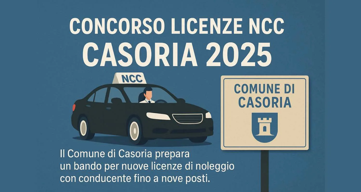 Bando 2025 per nuove licenze NCC del Comune di Casoria