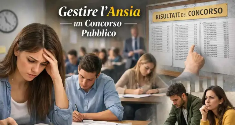 Gestione ansia e concorsi pubblici: tecniche efficaci di studio e rilassamento.