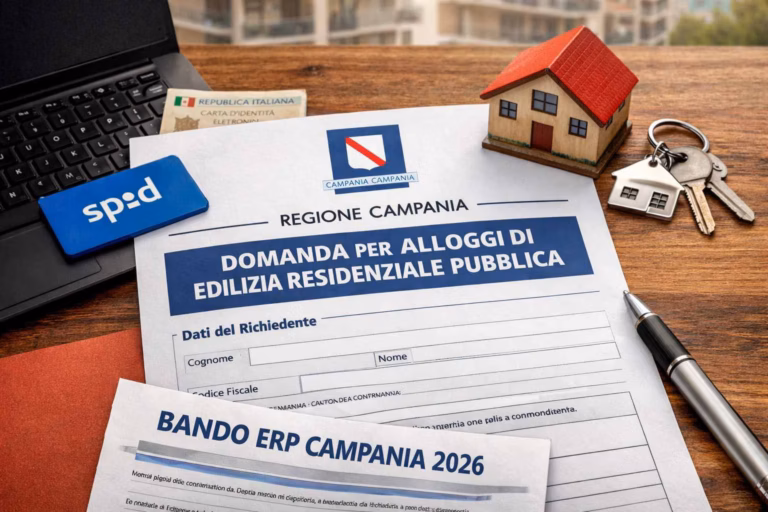Modulo di domanda per alloggi di edilizia residenziale pubblica in Campania