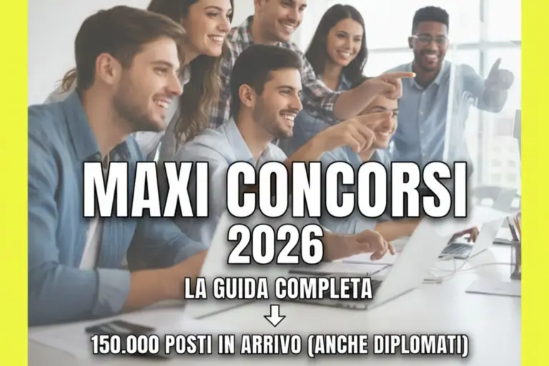 Infografica concorsi pubblici 2026 150.000 posti diplomati e laureati