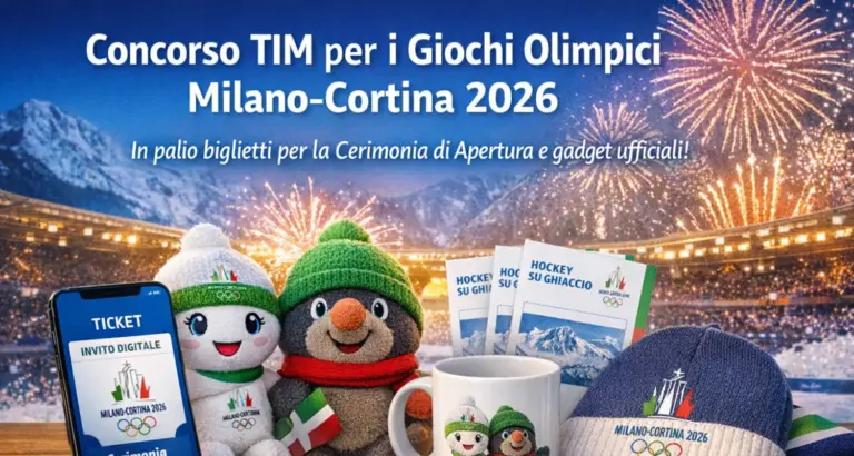 Biglietti e gadget Milano‑Cortina 2026 con concorso TIM