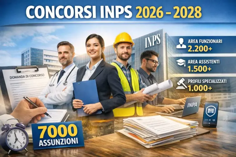 Concorsi INPS 2026-2028 nuove assunzioni nel pubblico impiego