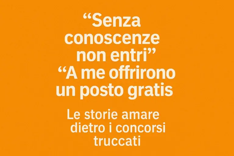 Testimonianze sui concorsi truccati: “Senza conoscenze non entri”, “Posto gratis ai parenti”