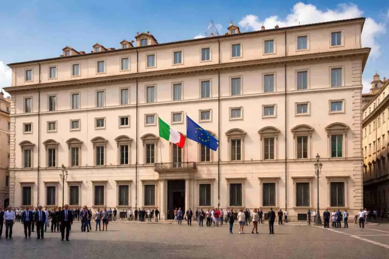 Palazzo Chigi sede della Presidenza del Consiglio dei Ministri per il concorso pubblico da 156 posti previsto dal decreto PNRR 2026