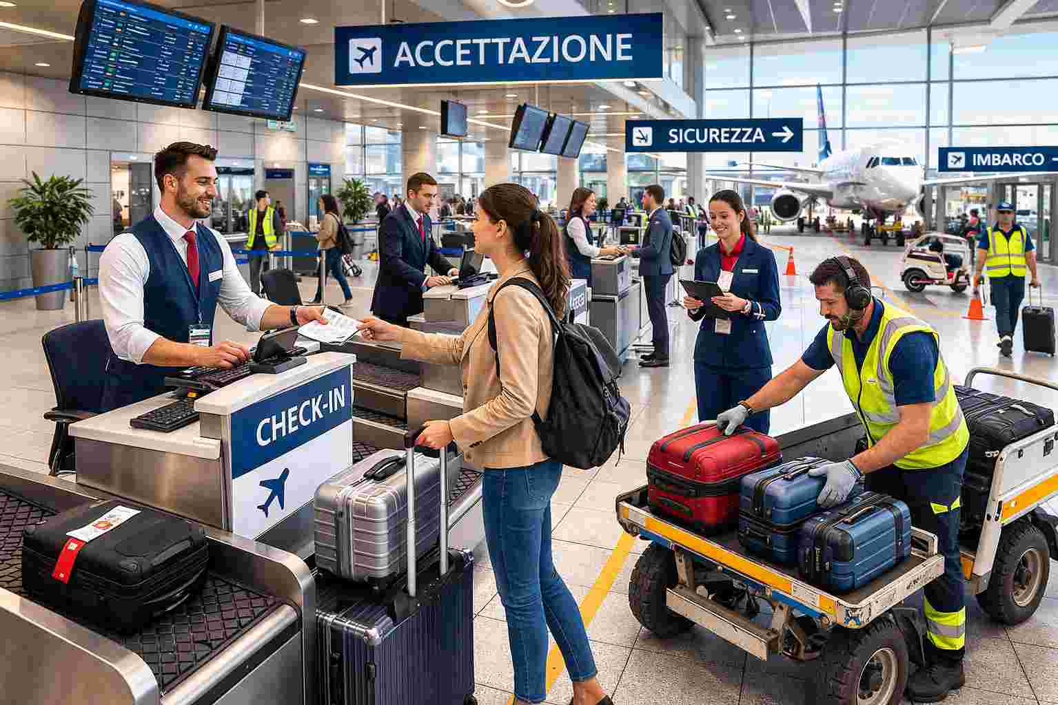 lavorare in aeroporto 2026 addetti check-in e passeggeri