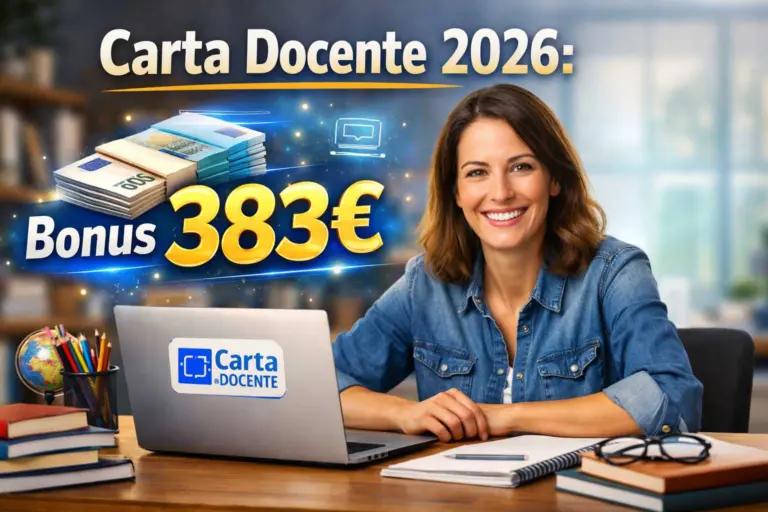 docente usa Carta Docente 2026 per bonus 383€