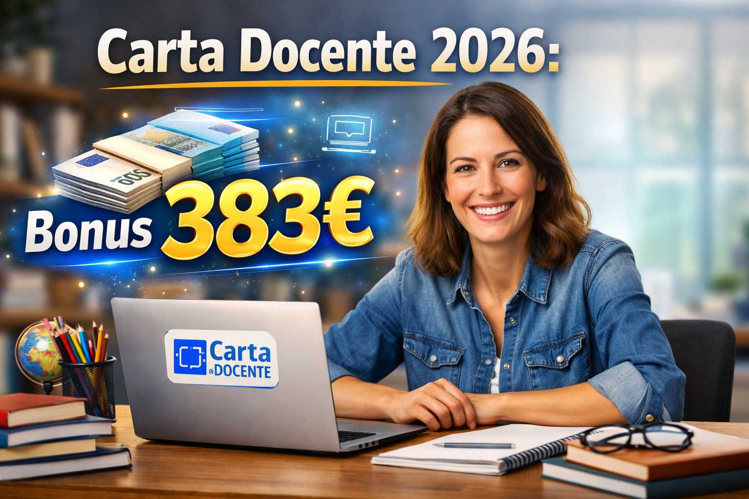 docente usa Carta Docente 2026 per bonus 383€