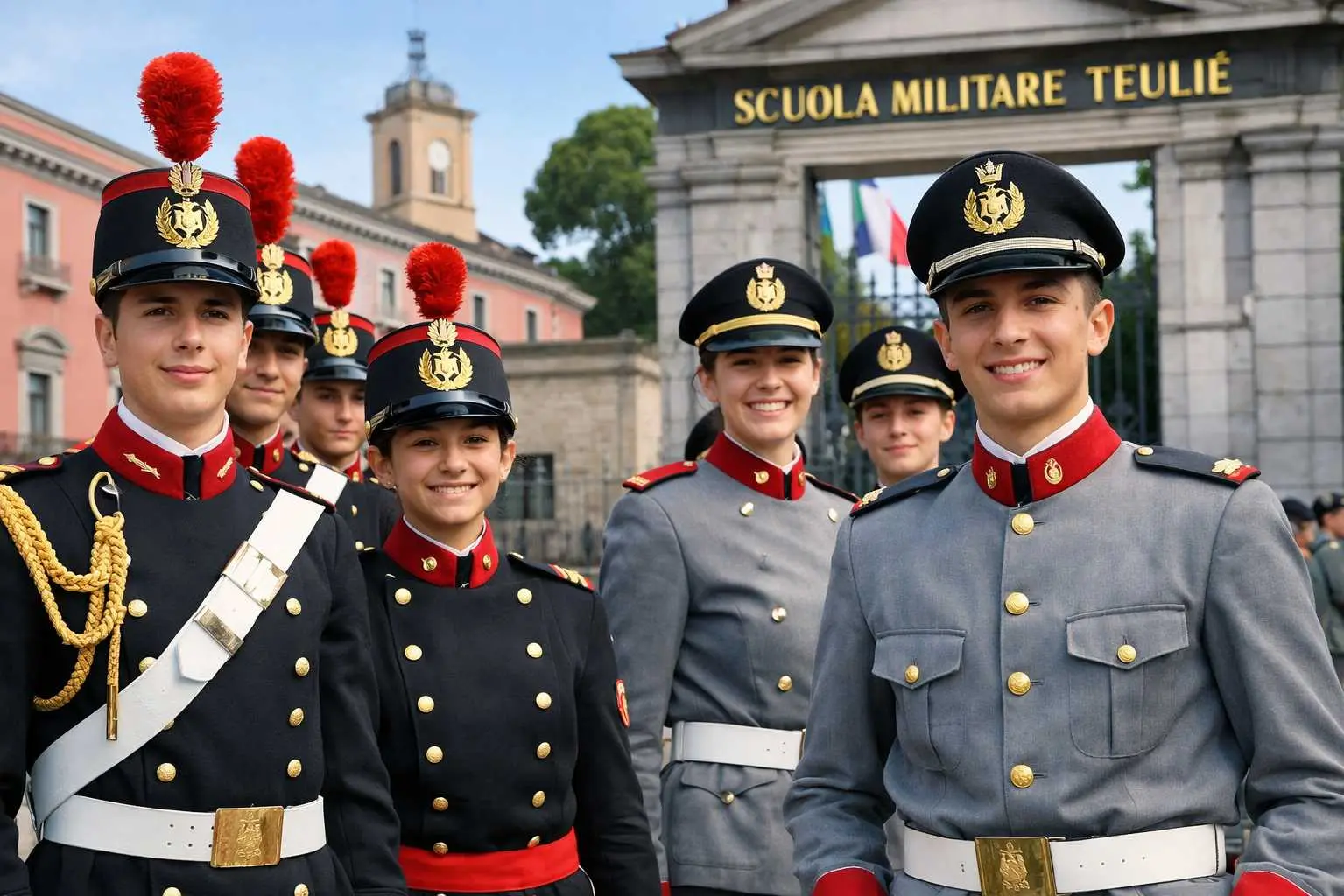 Scuola militare Nunziatella e Teuliè concorso 2026 studenti in uniforme