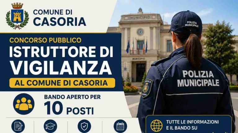 Concorso per Istruttore di Vigilanza al Comune di Casoria - bando aperto per 10 posti